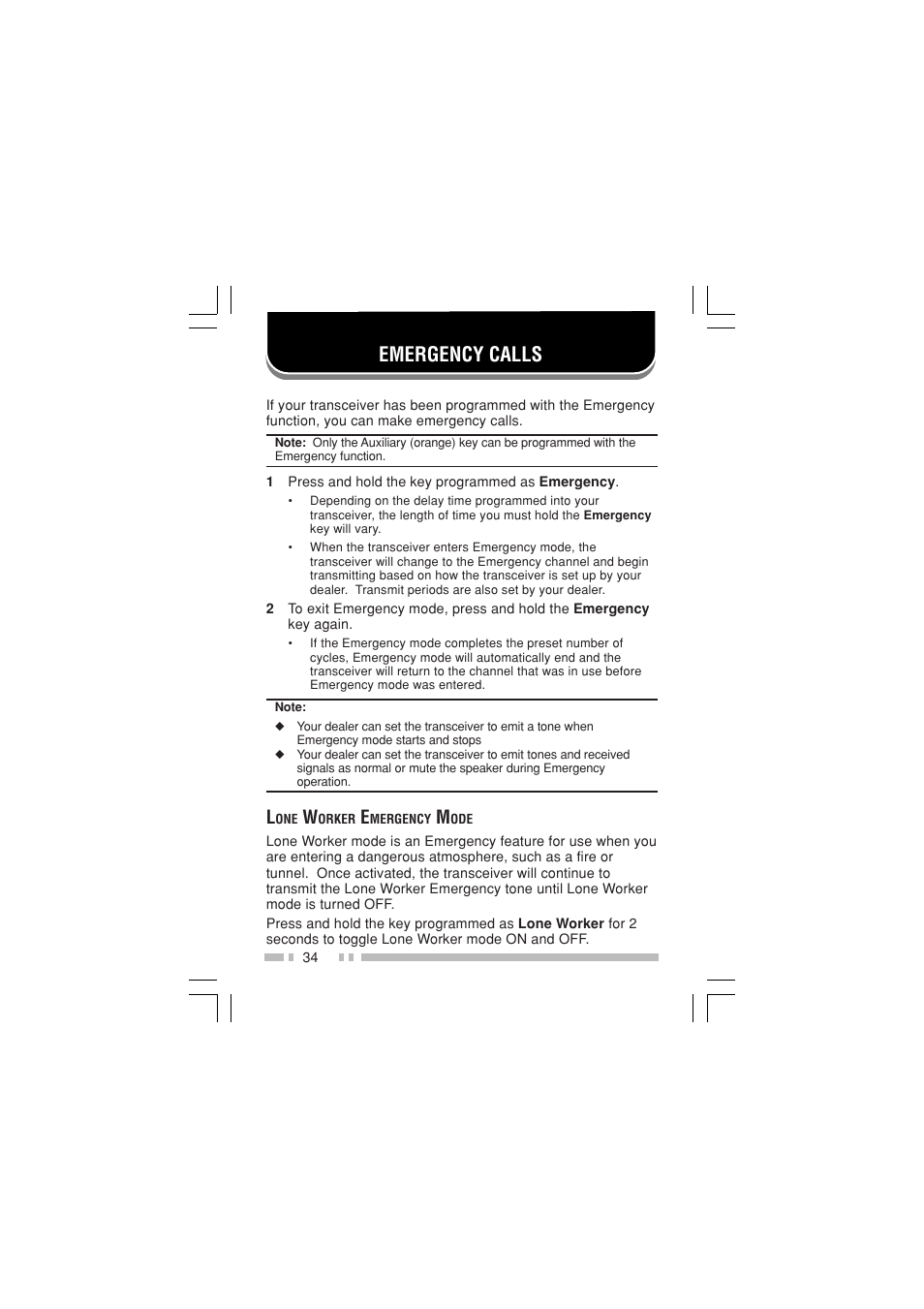 Emergency calls | Kenwood TK-3170E6 User Manual | Page 41 / 49