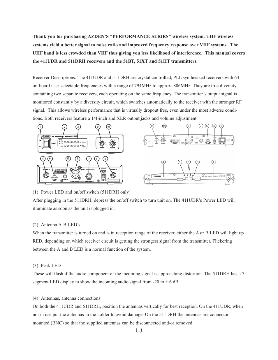Azden 51XT User Manual | Page 2 / 11