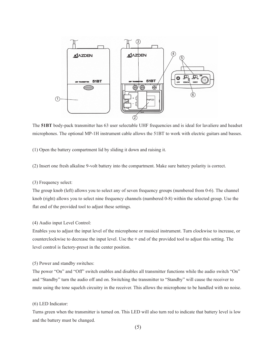 Azden 51XT User Manual | Page 6 / 11
