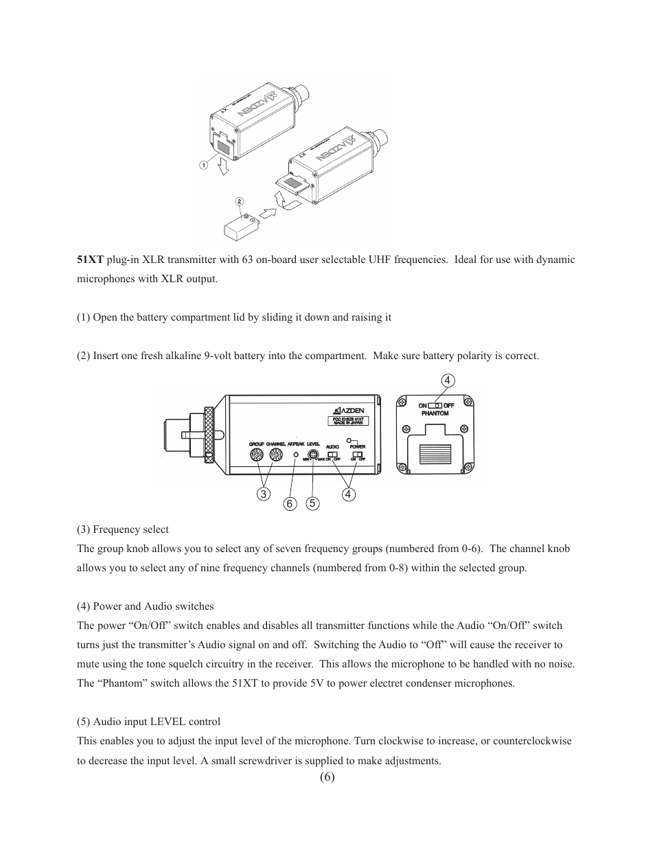Azden 51XT User Manual | Page 7 / 11