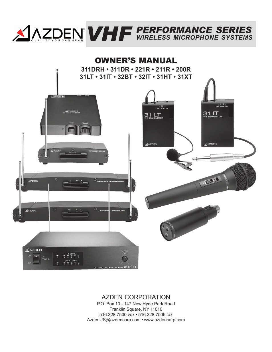 Azden 311DRH 311 User Manual | 15 pages