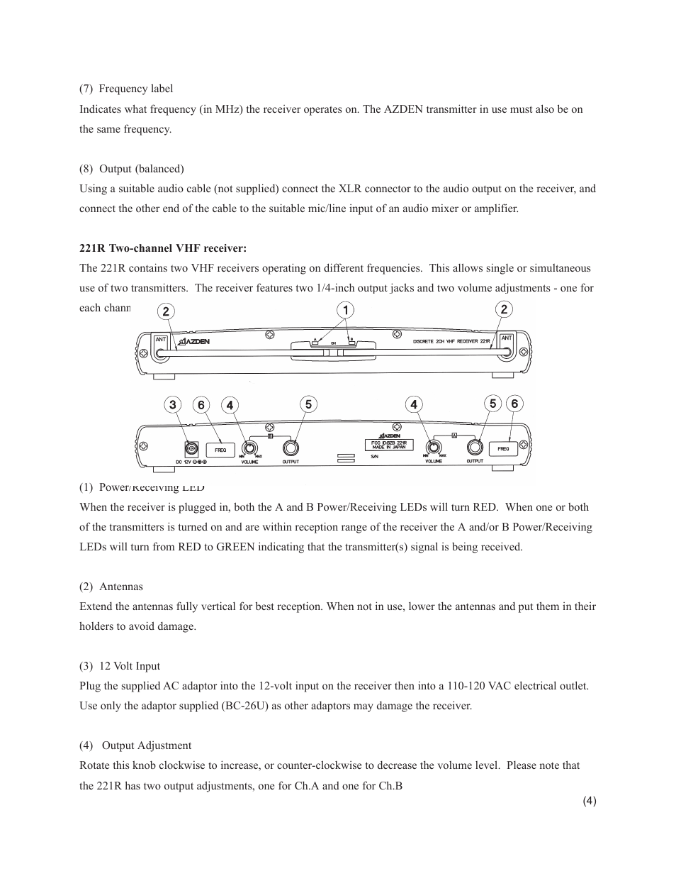 Azden 311DRH 311 User Manual | Page 5 / 15
