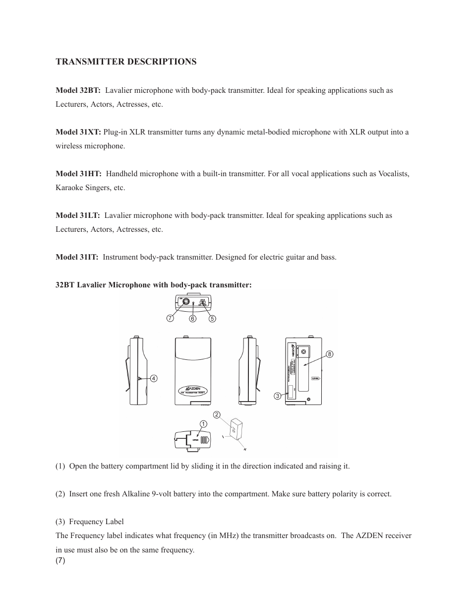 Azden 311DRH 311 User Manual | Page 8 / 15