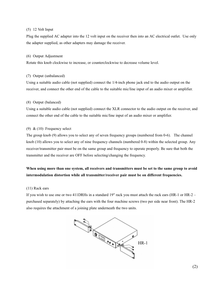 Azden PERFORMANCE SERIES 41XT User Manual | Page 3 / 11