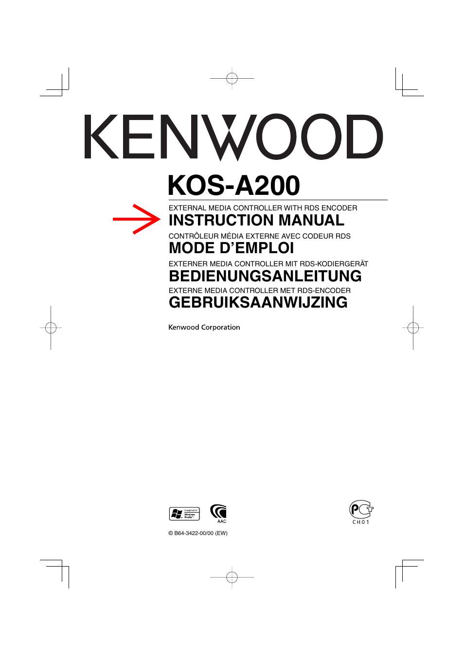 Kenwood KOS-A200 User Manual | 28 pages