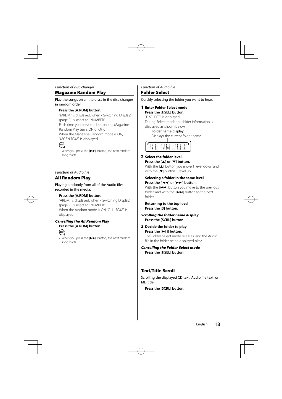 Kenwood KOS-A200 User Manual | Page 13 / 28