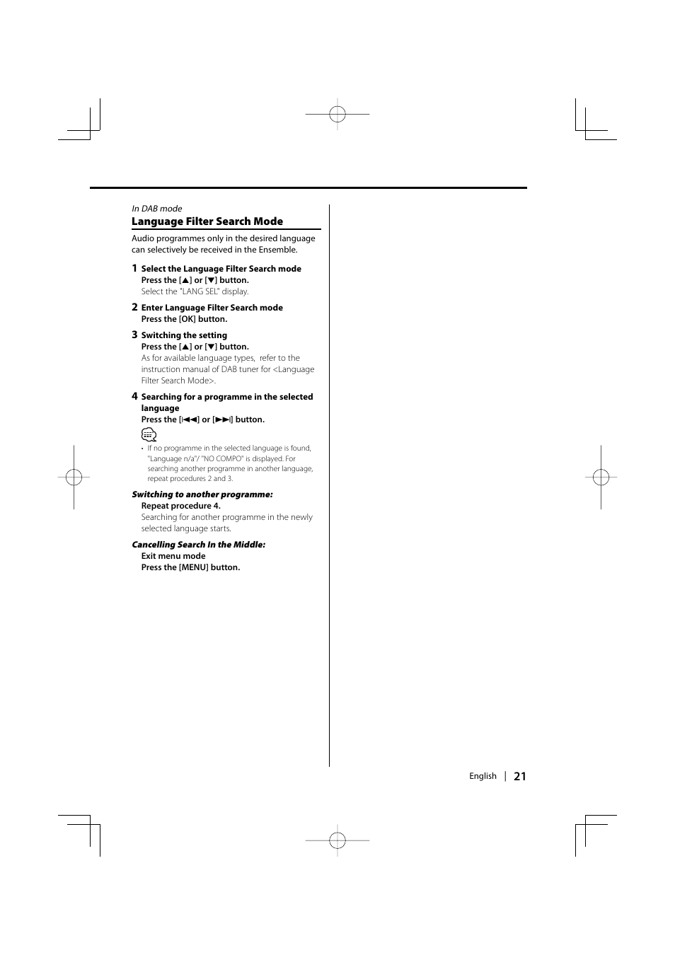 Kenwood KOS-A200 User Manual | Page 21 / 28