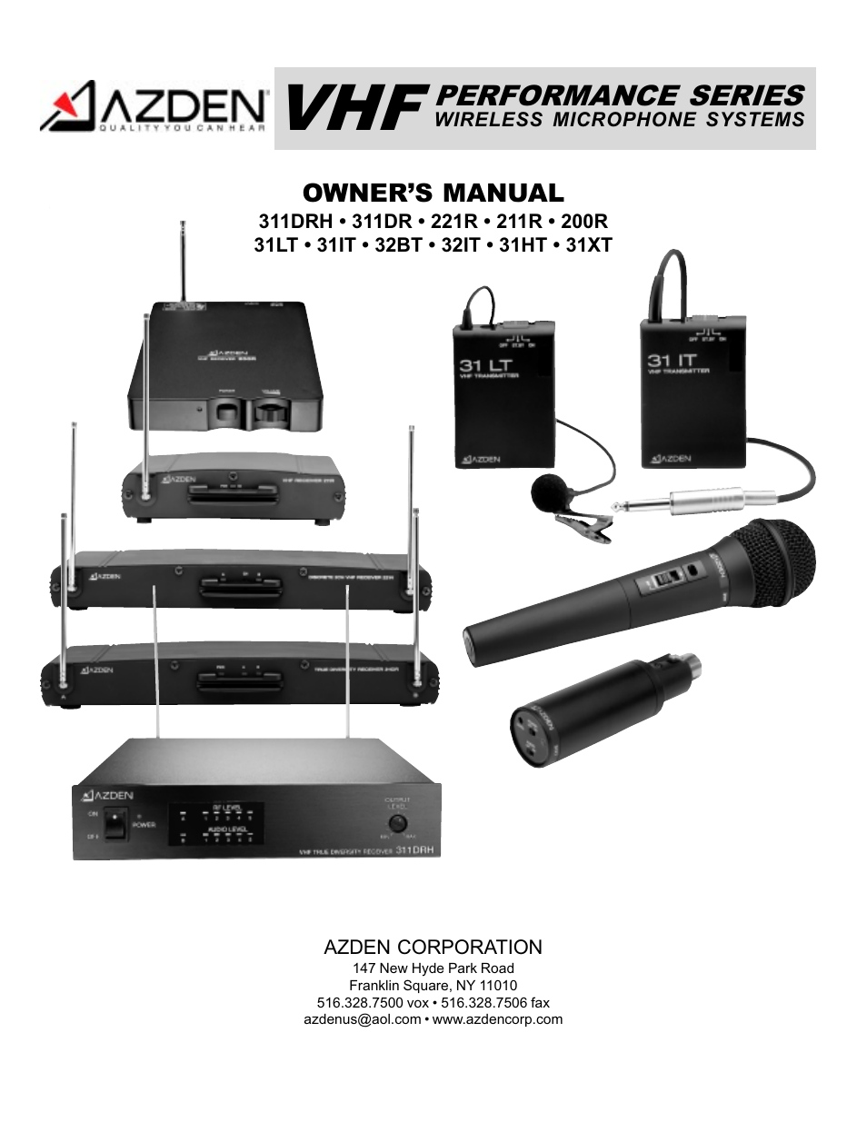 Azden 311DRH User Manual | 15 pages