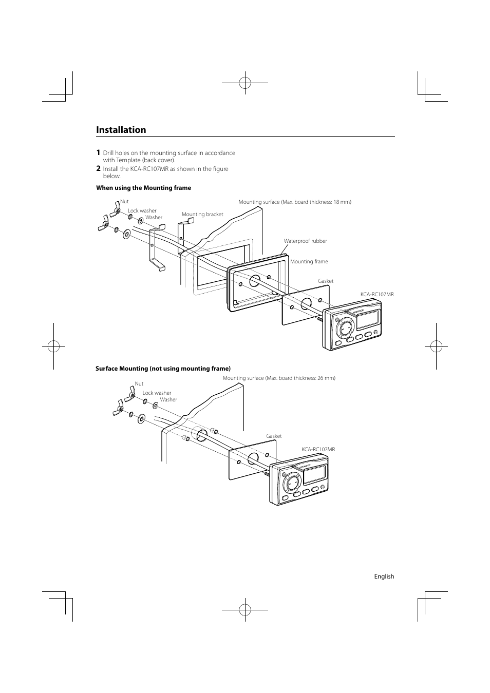 Installation | Kenwood KCA-RC107MR User Manual | Page 5 / 9