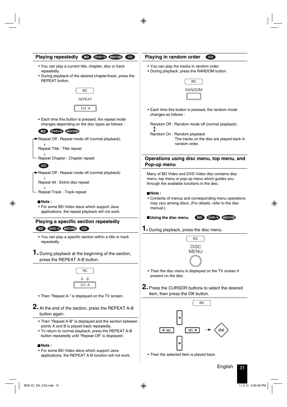 Kenwood BDR-A7 User Manual | Page 31 / 64