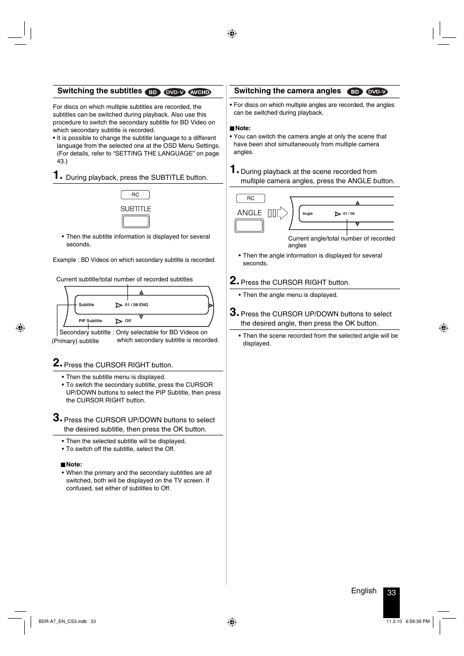 Kenwood BDR-A7 User Manual | Page 33 / 64