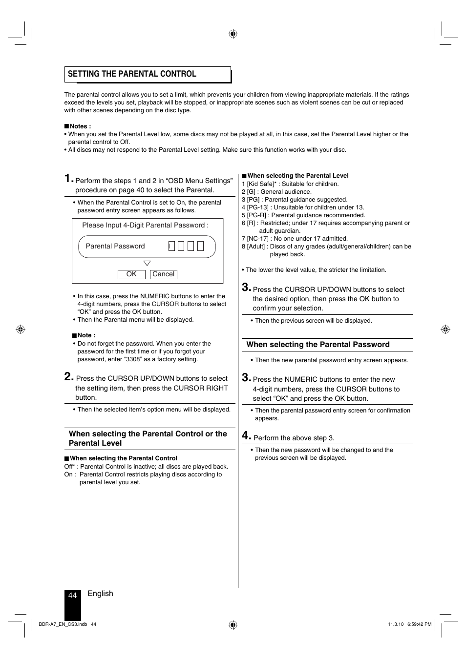 Kenwood BDR-A7 User Manual | Page 44 / 64