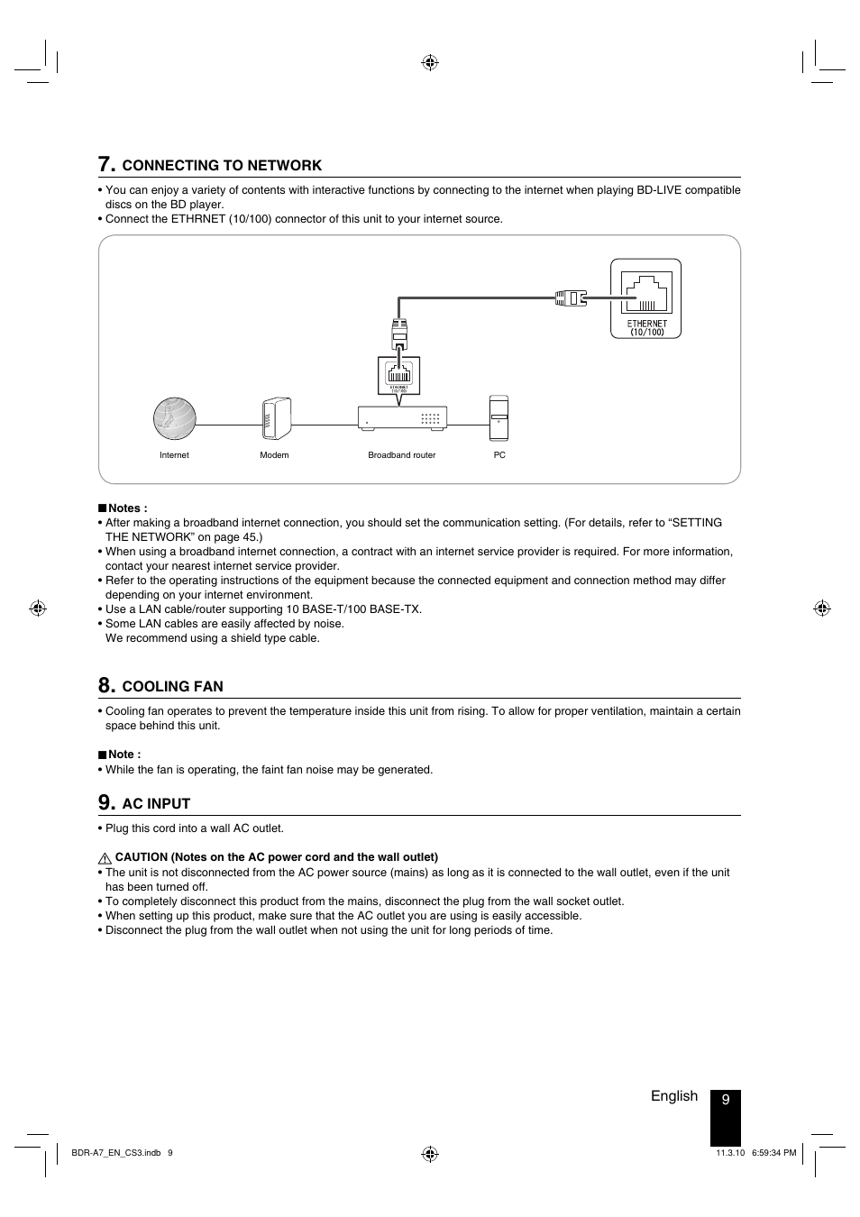 Kenwood BDR-A7 User Manual | Page 9 / 64