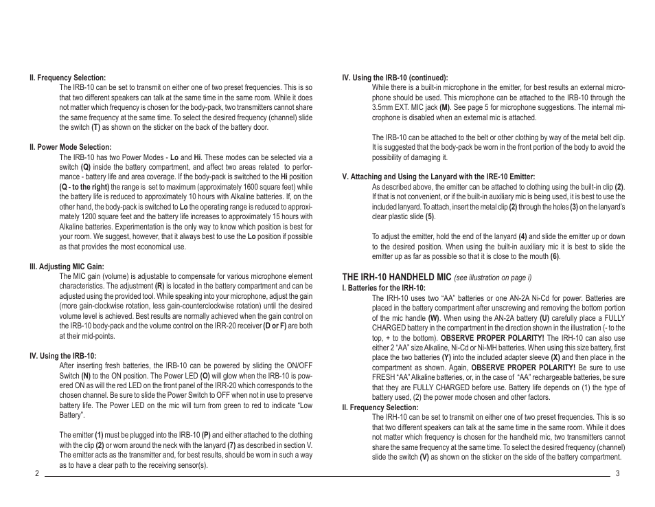 Azden IRB-10 User Manual | Page 6 / 6