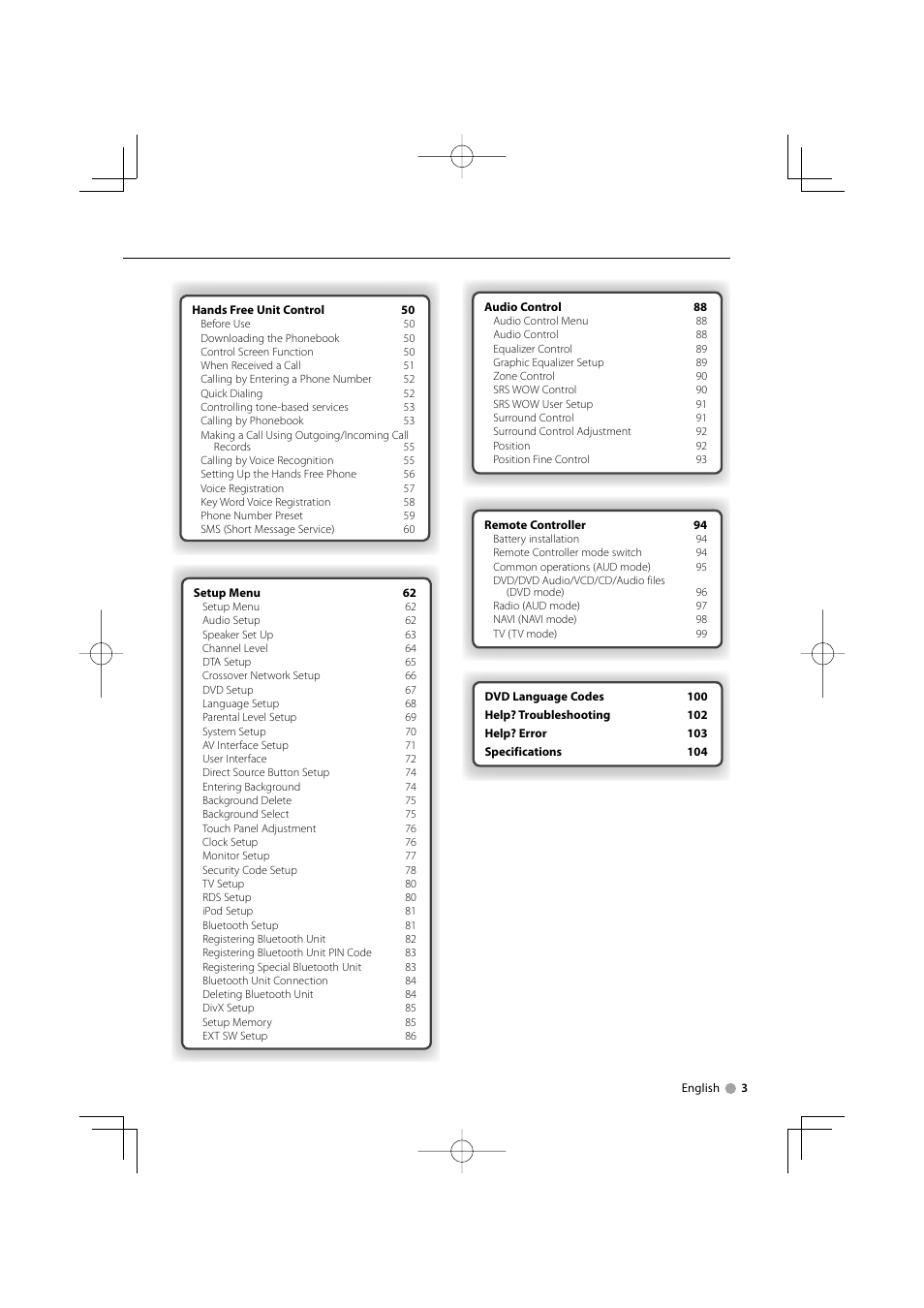 Kenwood DDX8022BT User Manual | Page 3 / 108