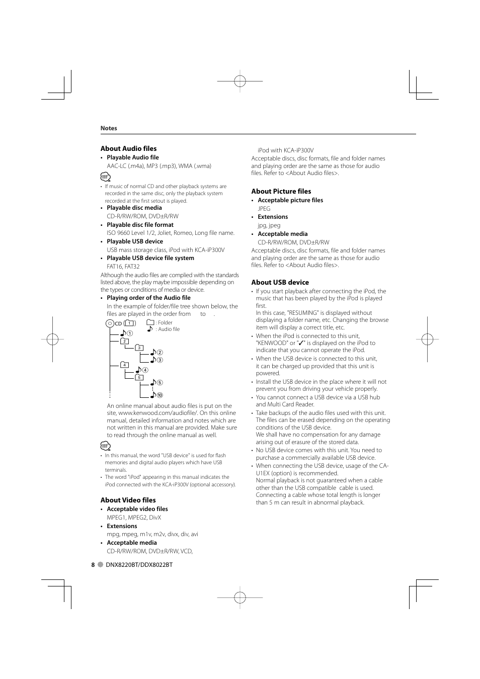 Kenwood DDX8022BT User Manual | Page 8 / 108