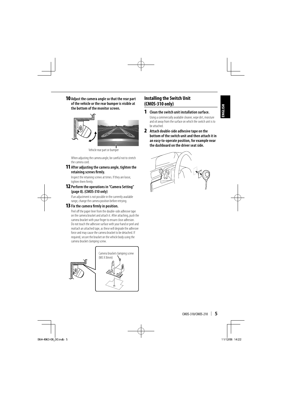 Kenwood CMOS-210 User Manual | Page 5 / 15