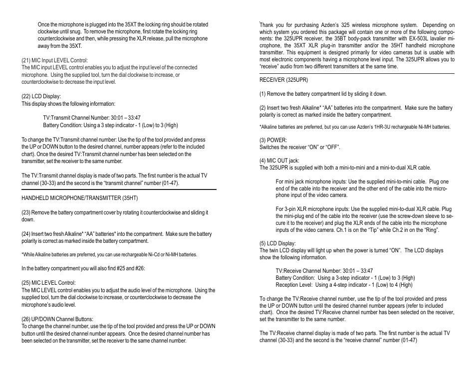 Azden 35XT User Manual | Page 3 / 4