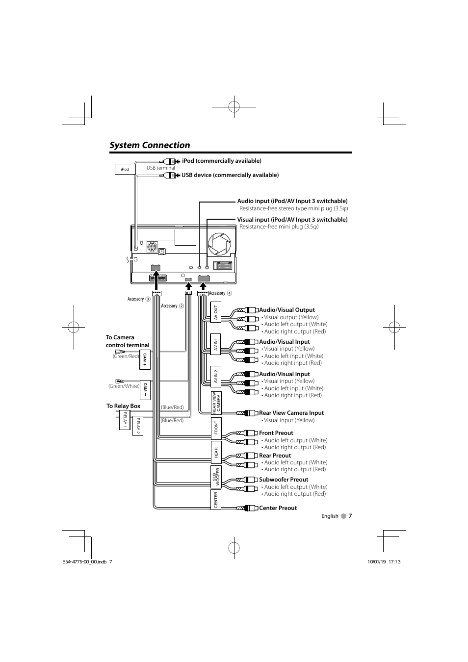 System connection | Kenwood DDX8026BT User Manual | Page 7 / 11