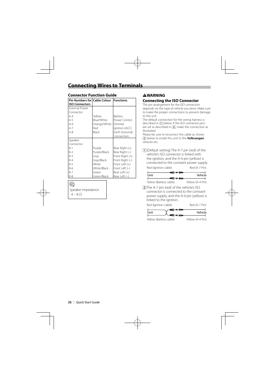 Connecting wires to terminals | Kenwood DNX9280BT User Manual | Page 26 / 33