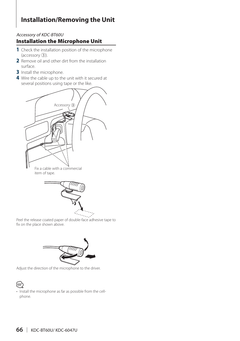 Installation/removing the unit | Kenwood KDC-BT60U User Manual | Page 66 / 72