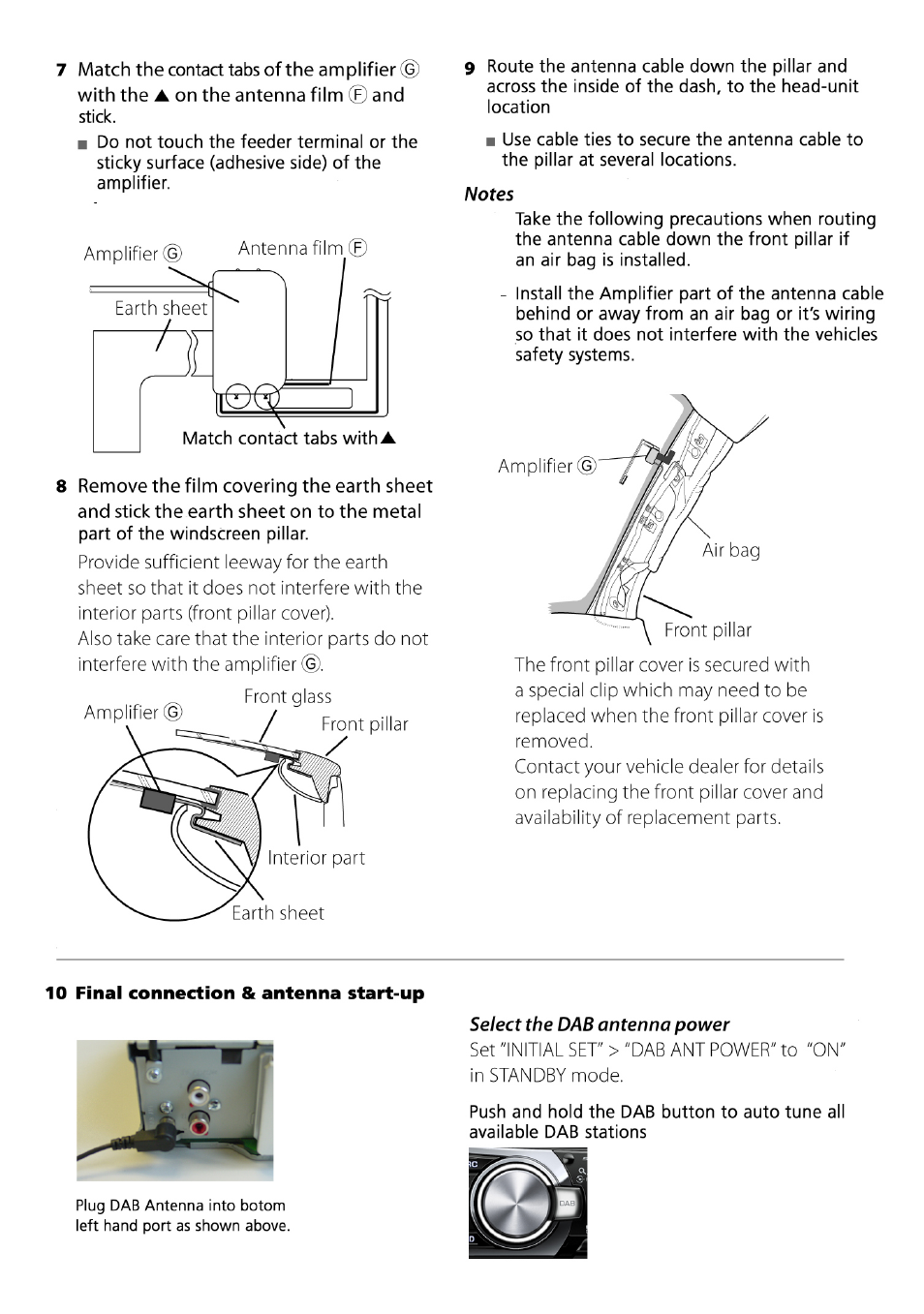 Select the dab antenna power | Kenwood KDC-DAB43U User Manual | Page 2 / 2