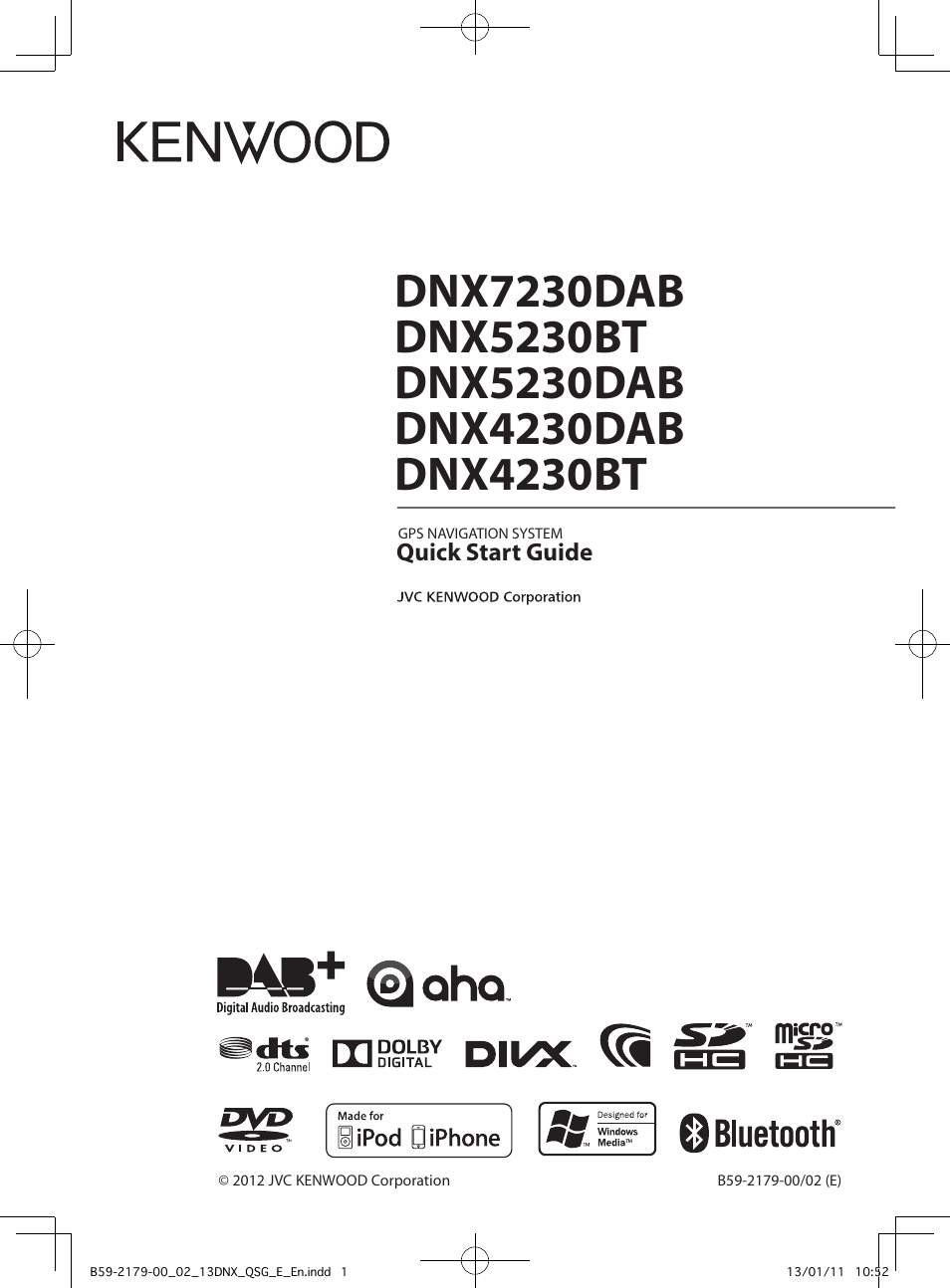 Kenwood DNX7230DAB User Manual | 36 pages