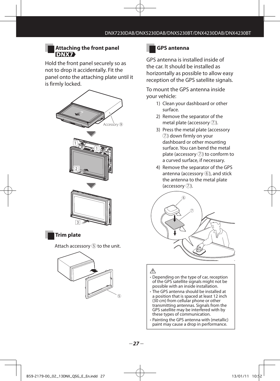Kenwood DNX7230DAB User Manual | Page 27 / 36