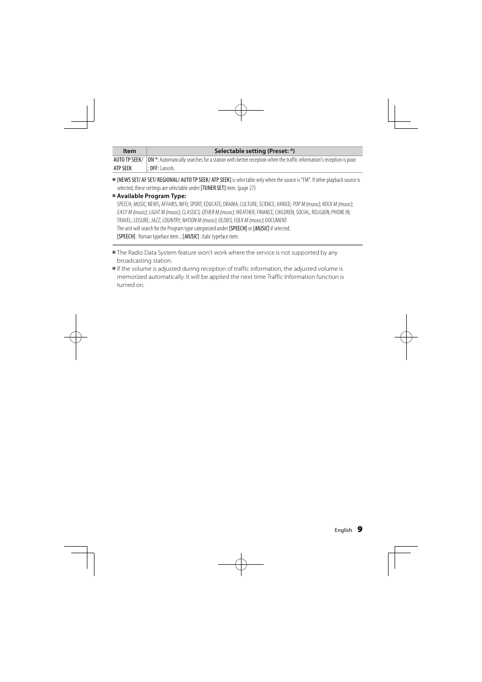 Kenwood KDC-4751SD User Manual | Page 9 / 40