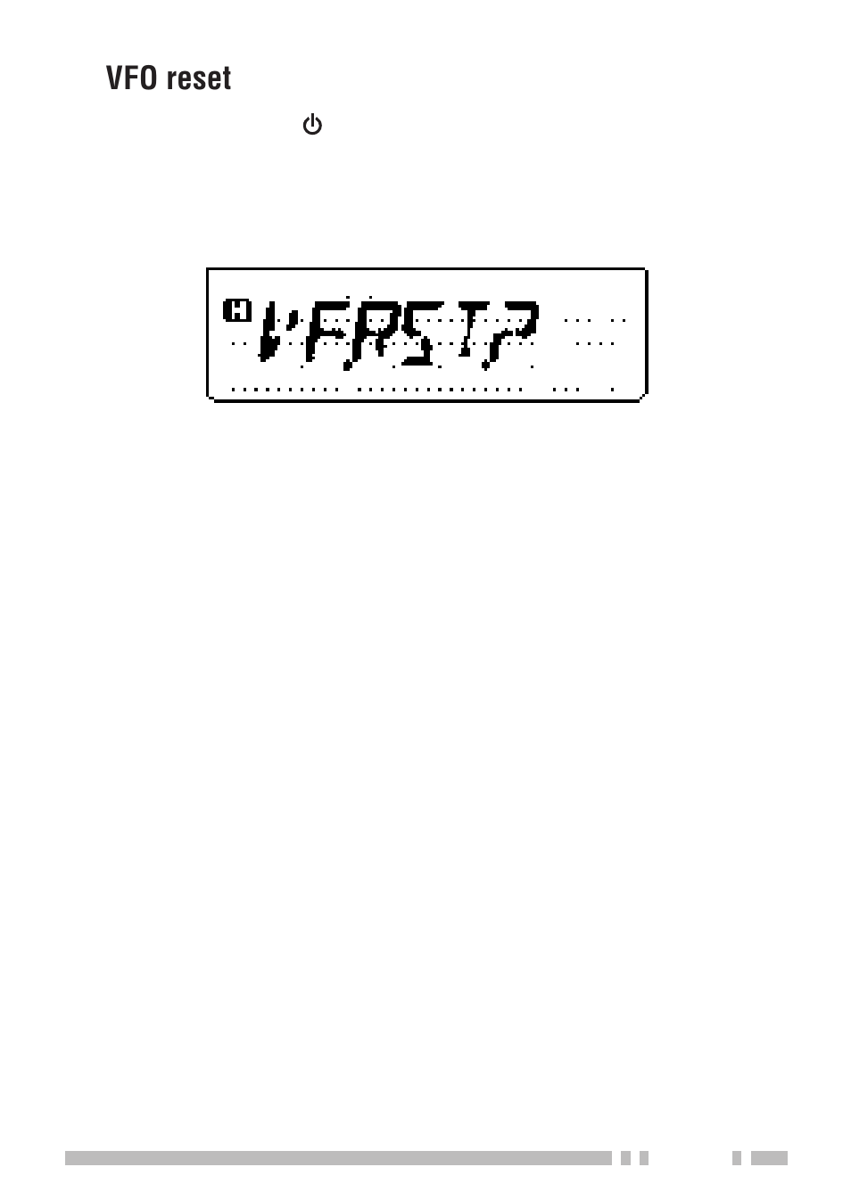 Vfo reset | Kenwood TH-K2E - Discontinued User Manual | Page 127 / 154
