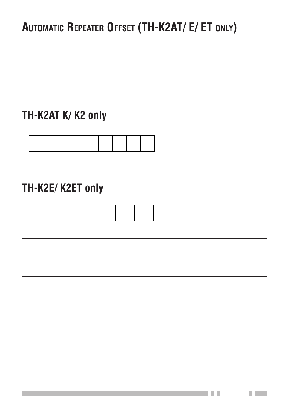 Th-k2at/ e/ et, Th-k2at k/ k2 only, Th-k2e/ k2et only | Kenwood TH-K2E - Discontinued User Manual | Page 51 / 154