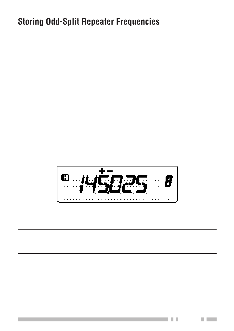 Storing odd-split repeater frequencies | Kenwood TH-K2E - Discontinued User Manual | Page 59 / 154
