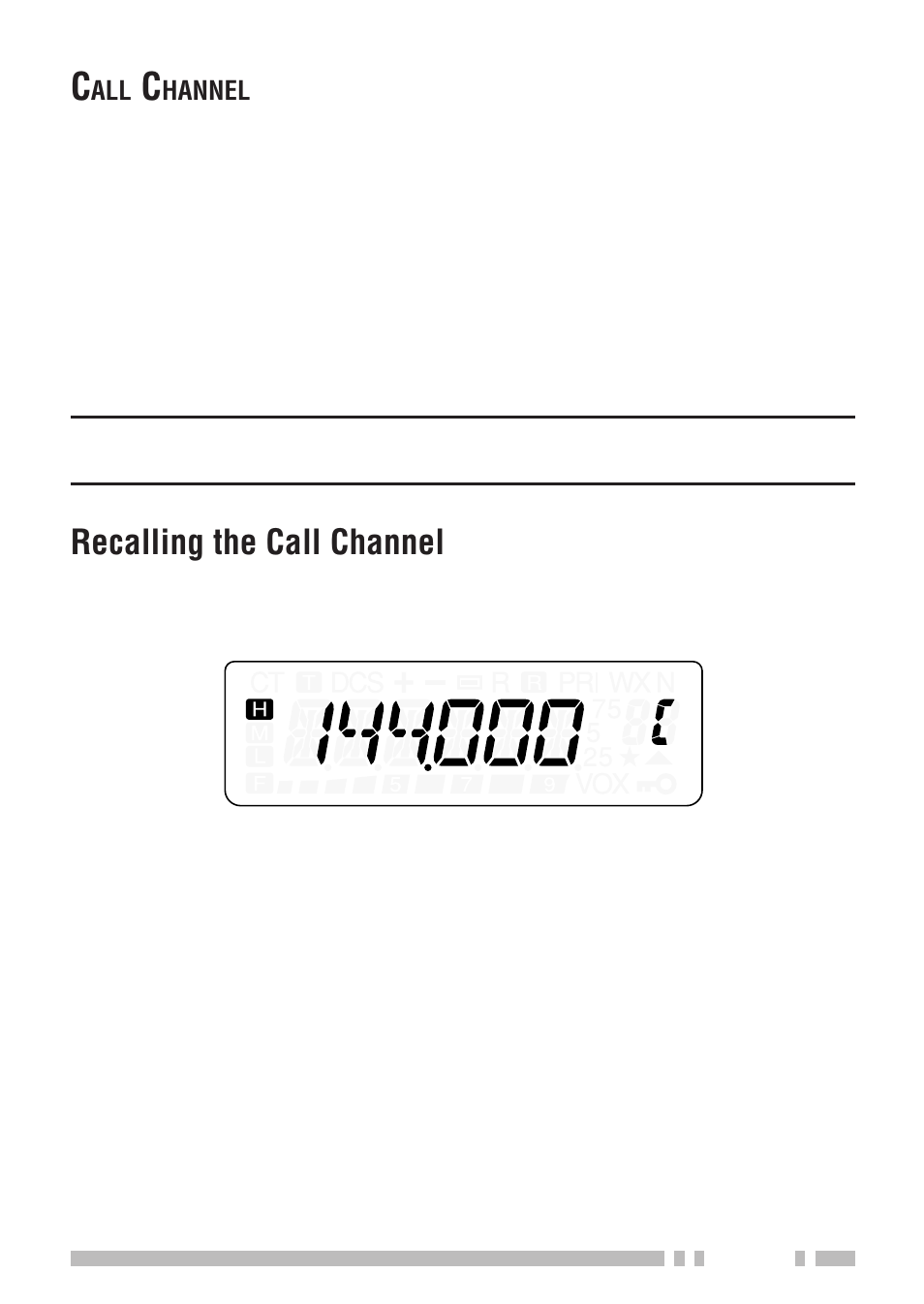 Recalling the call channel | Kenwood TH-K2E - Discontinued User Manual | Page 67 / 154