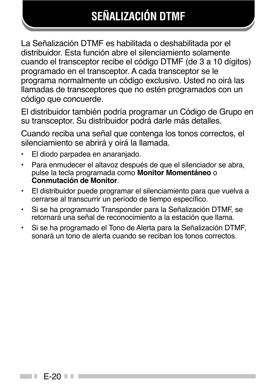 Señalización dtmf | Kenwood TK-3160E - Discontinued User Manual | Page 100 / 218