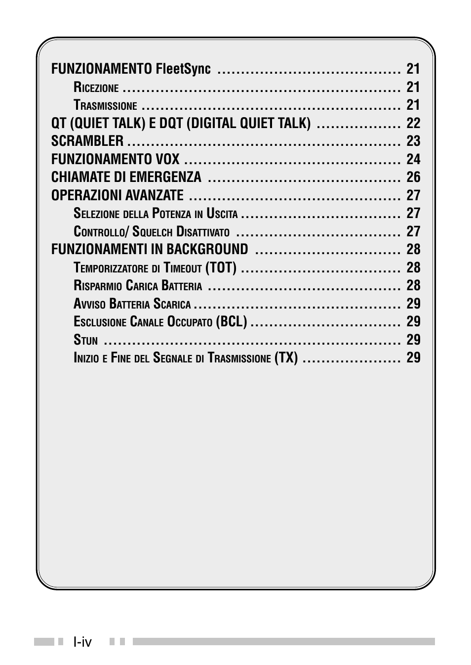 I-iv funzionamento fleetsync r, Funzionamenti in background t, Tot) r | Bcl) s | Kenwood TK-3160E - Discontinued User Manual | Page 116 / 218