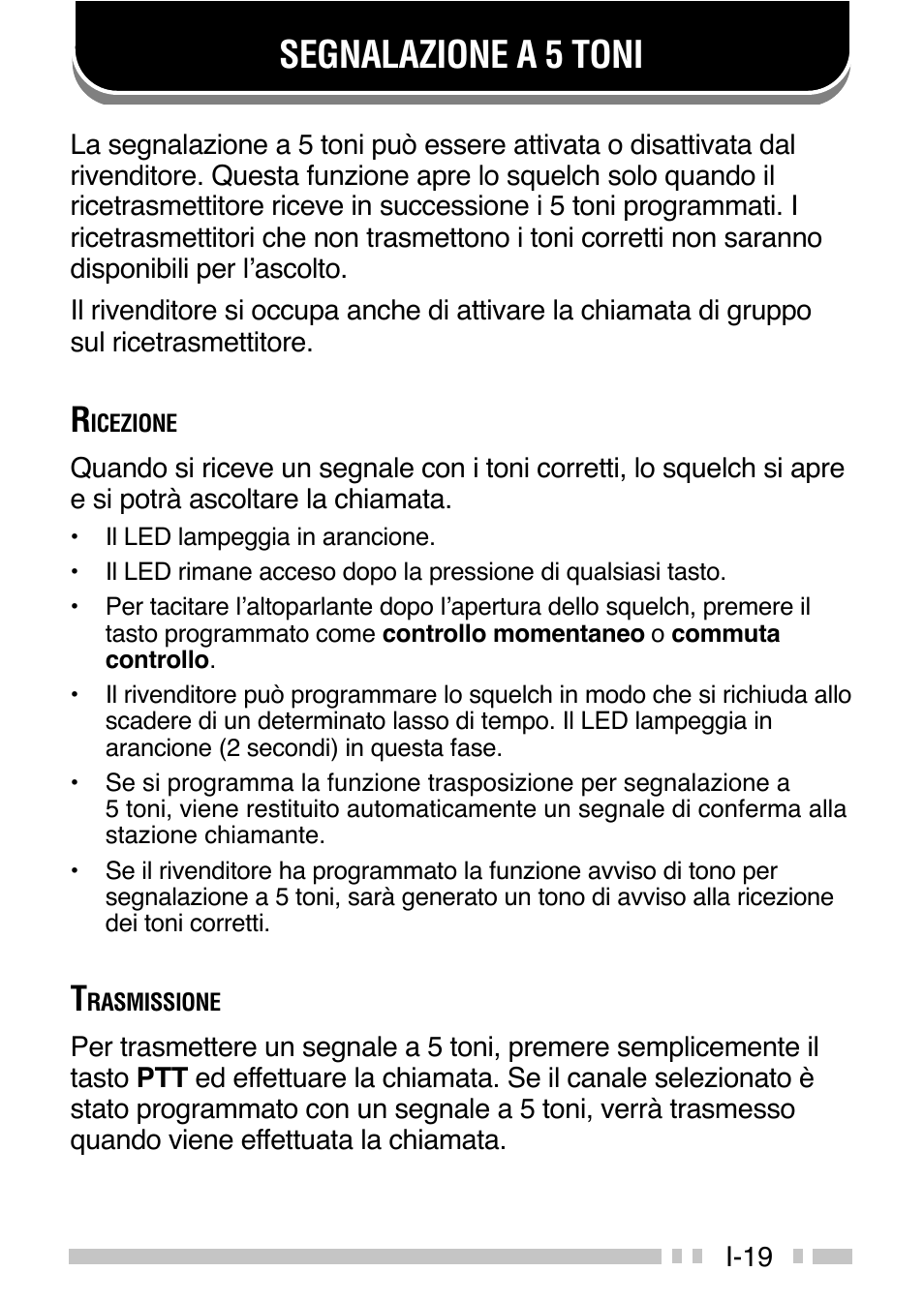 Segnalazione a 5 toni | Kenwood TK-3160E - Discontinued User Manual | Page 135 / 218