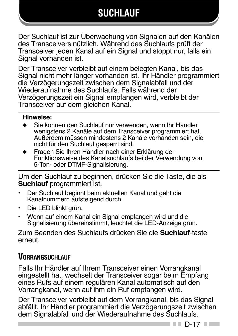 Suchlauf | Kenwood TK-3160E - Discontinued User Manual | Page 169 / 218