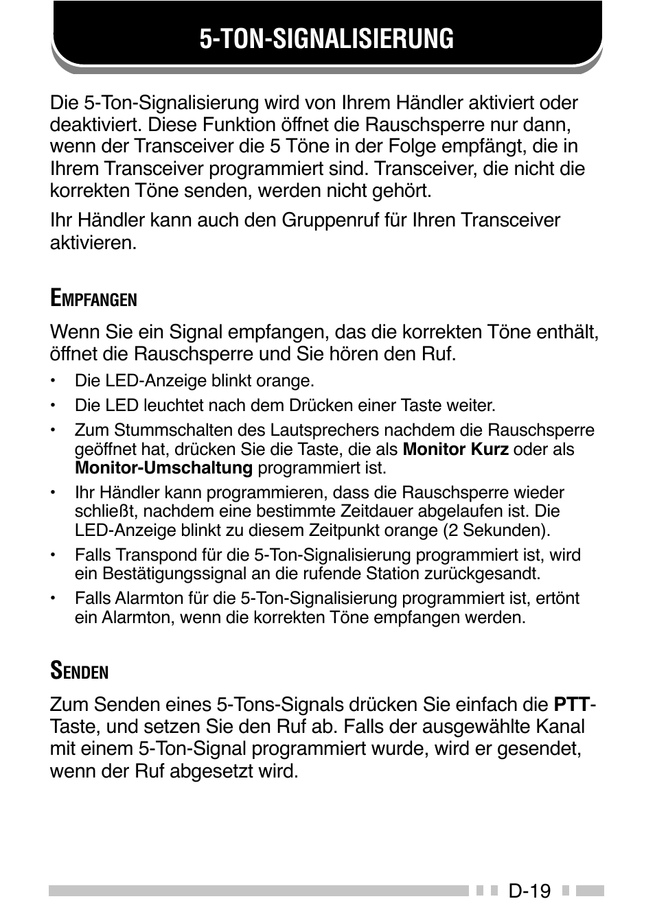 Ton-signalisierung | Kenwood TK-3160E - Discontinued User Manual | Page 171 / 218