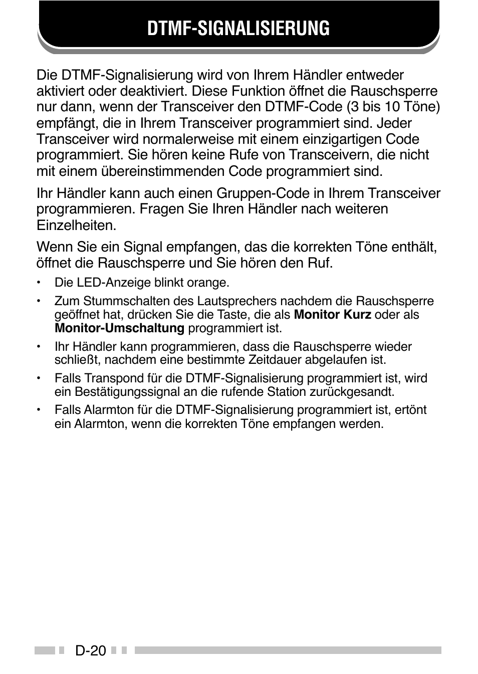 Dtmf-signalisierung | Kenwood TK-3160E - Discontinued User Manual | Page 172 / 218