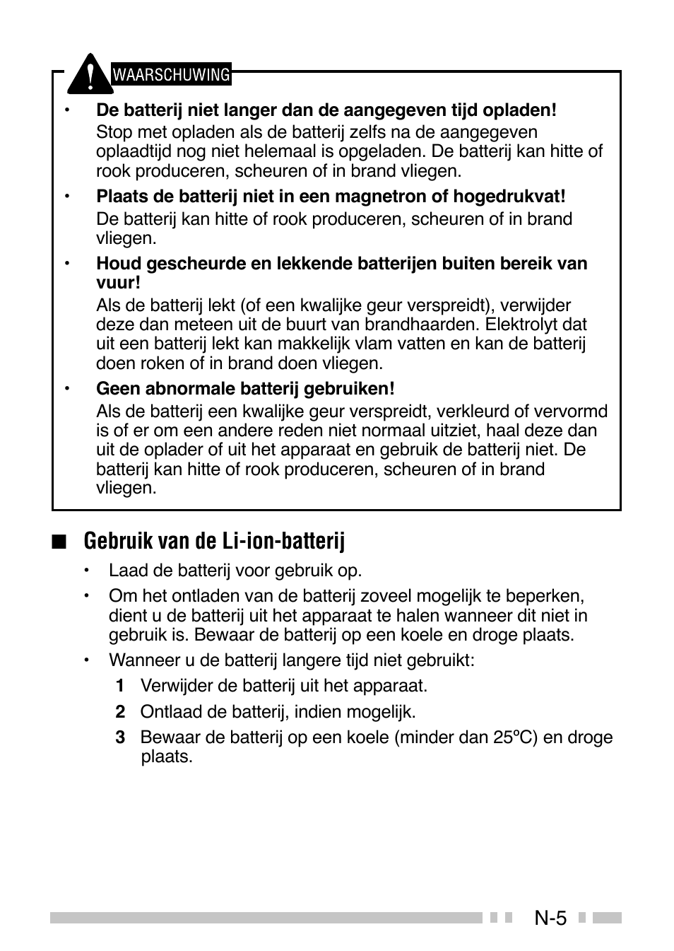 Gebruik van de li-ion-batterij | Kenwood TK-3160E - Discontinued User Manual | Page 193 / 218