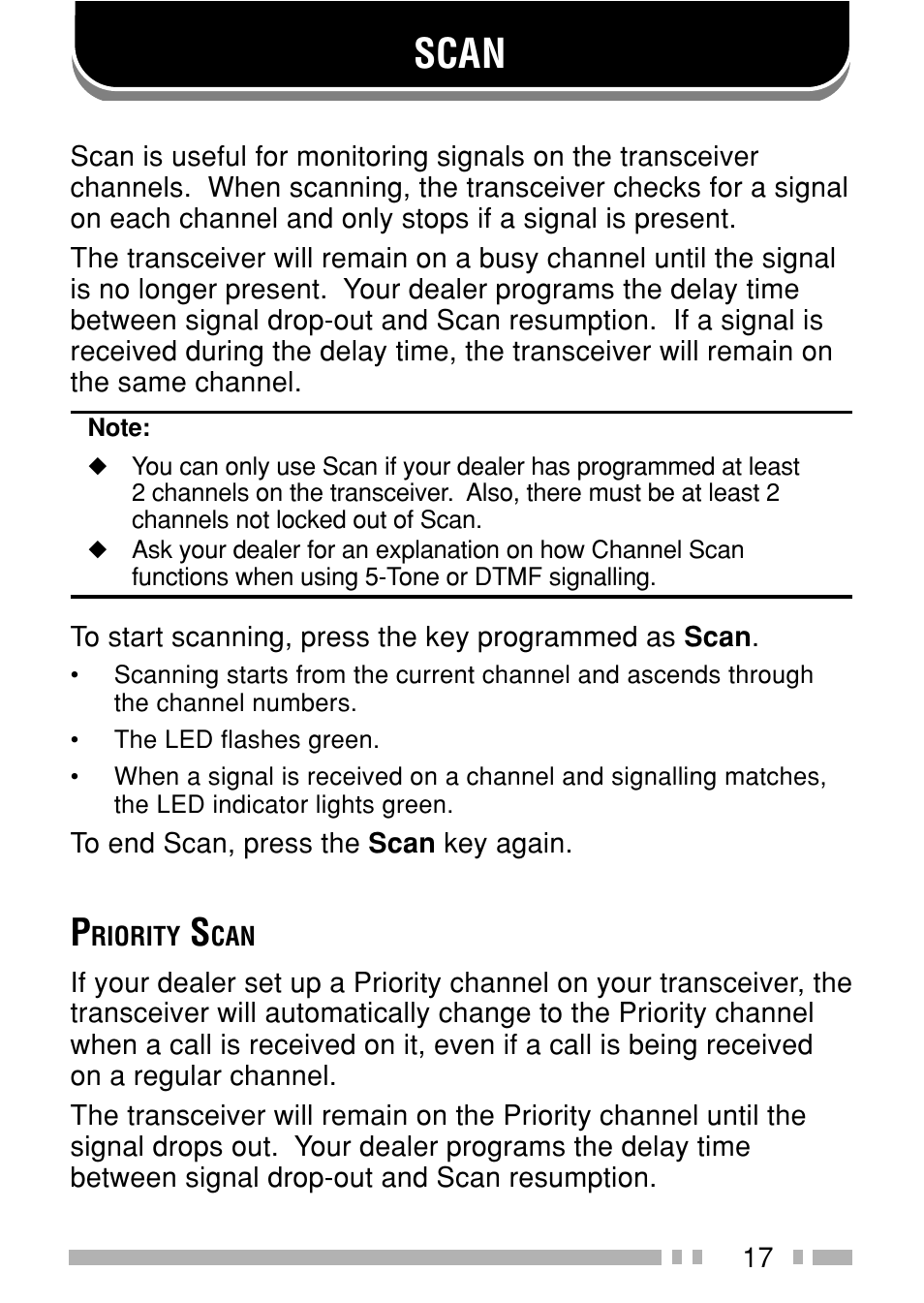 Scan | Kenwood TK-3160E - Discontinued User Manual | Page 25 / 218