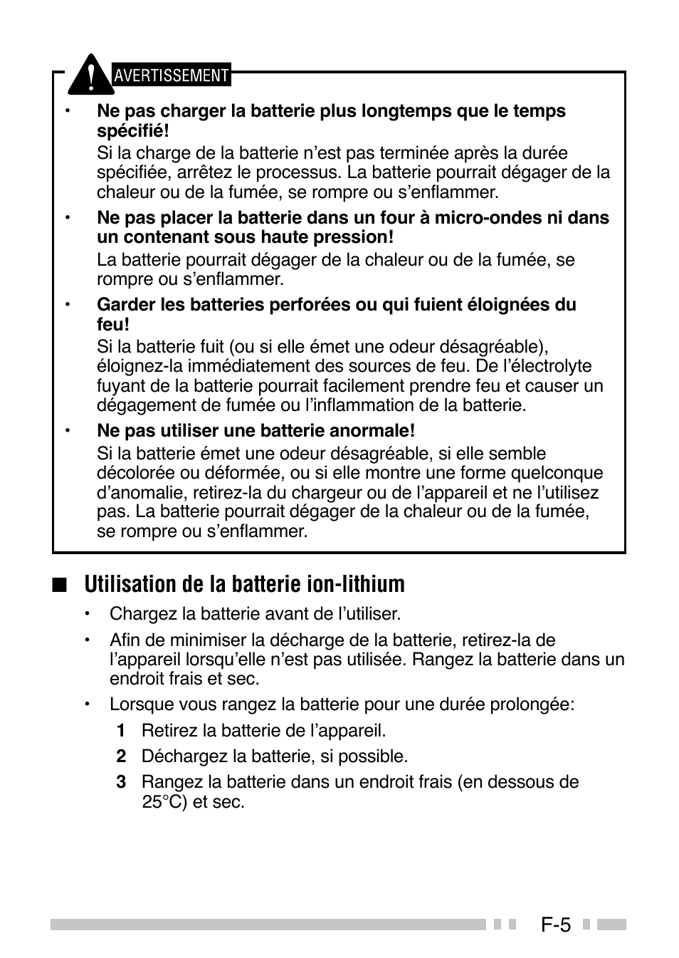 Utilisation de la batterie ion-lithium | Kenwood TK-3160E - Discontinued User Manual | Page 49 / 218