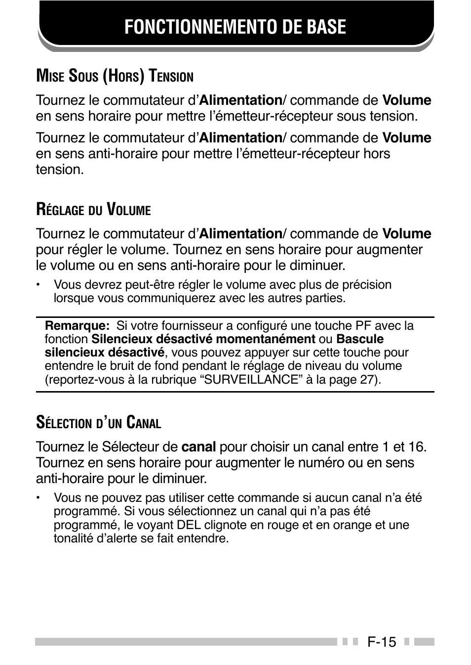 Fonctionnemento de base | Kenwood TK-3160E - Discontinued User Manual | Page 59 / 218