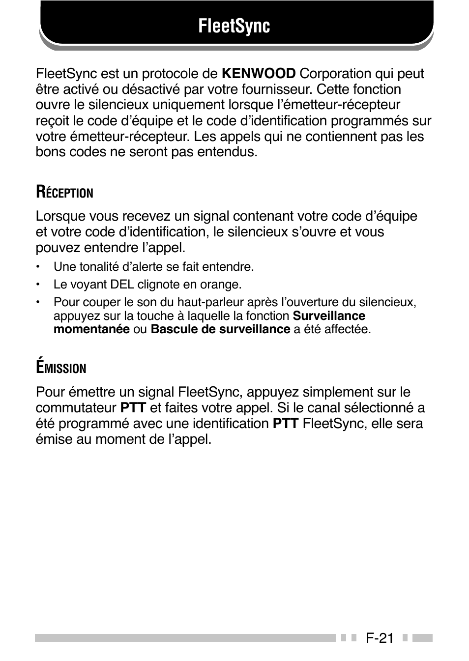 Fleetsync | Kenwood TK-3160E - Discontinued User Manual | Page 65 / 218