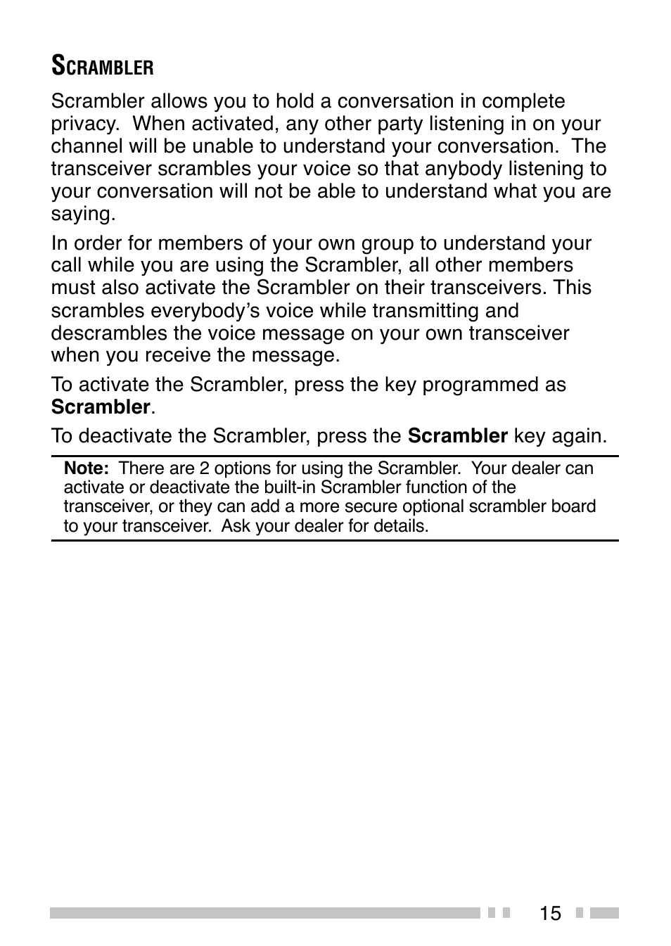 Kenwood TK-3202E3 - Discontinued User Manual | Page 21 / 27