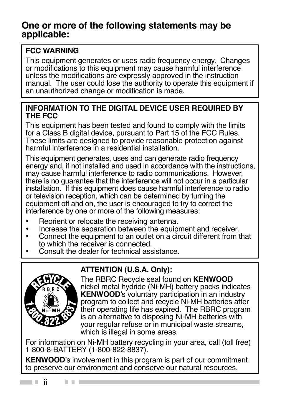 Kenwood TK-3202E3 - Discontinued User Manual | Page 4 / 27