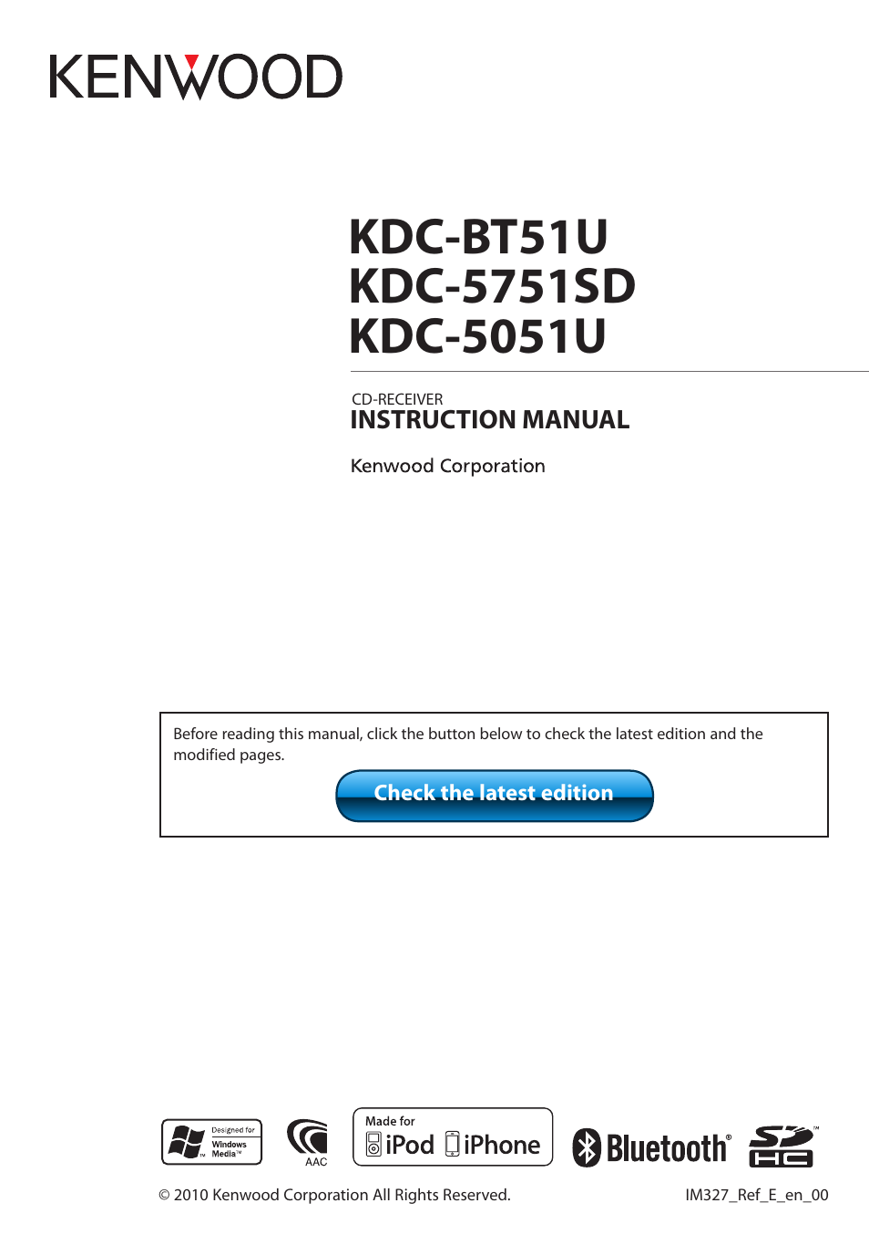 Kenwood KDC-5751SD User Manual | 59 pages