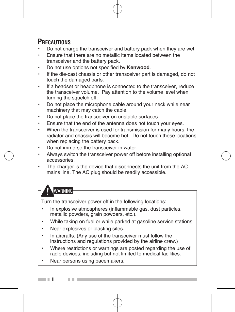 Kenwood TK-2185E User Manual | Page 4 / 50