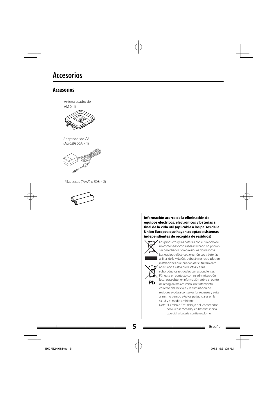 Accesorios | Kenwood AS-iP70 User Manual | Page 145 / 168