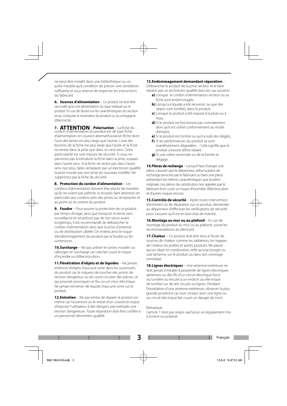 Attention | Kenwood AS-iP70 User Manual | Page 31 / 168